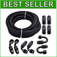 Load image into Gallery viewer, Durable 6AN 20FT Nylon Stainless Steel Braided Fuel Line with 10PCS Fittings