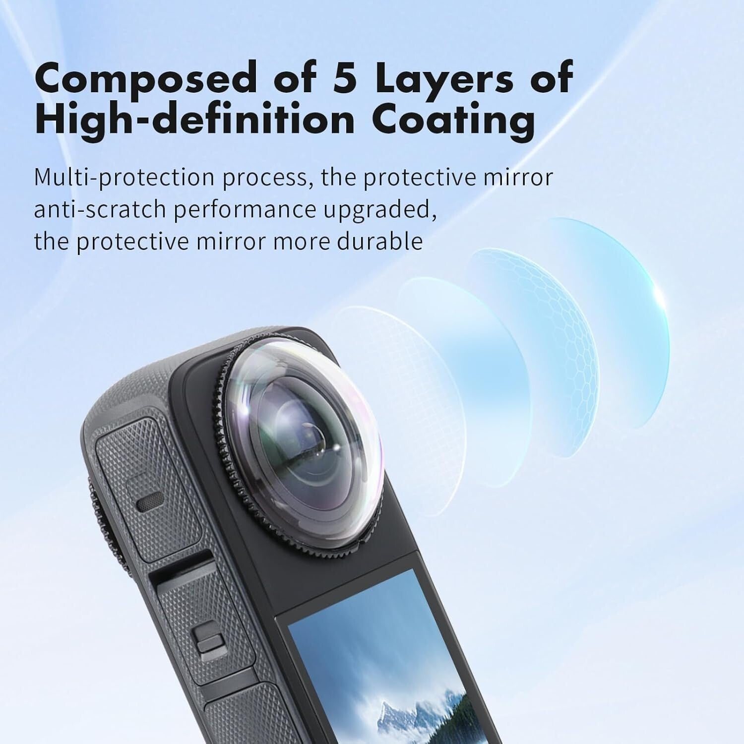Insta360 X4 Premium Lens Guards - 9H Tempered Glass Scratch-Resistant Protectors