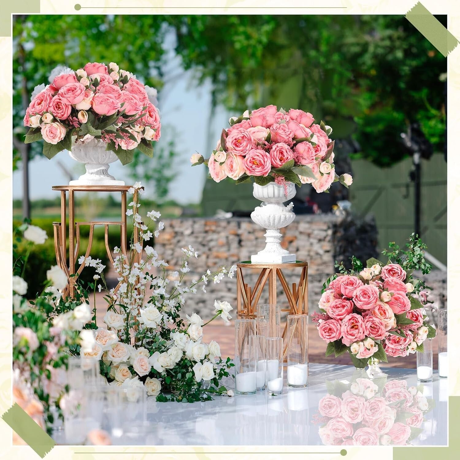 Lush 8 Bundles of Realistic Peonies - Enhance Any Spring Decor Effortlessly