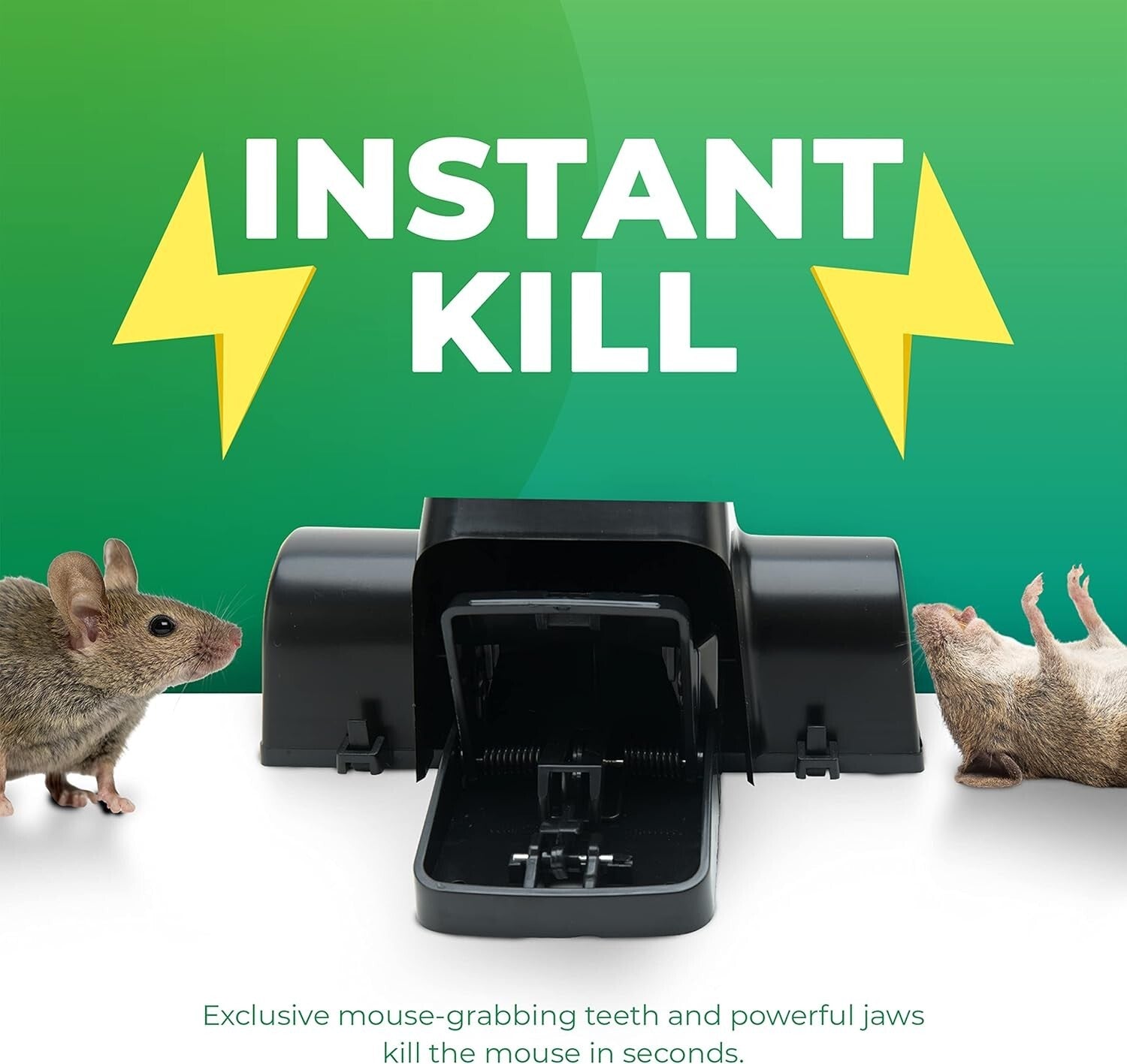 Effective 4 Count Rat Traps - Hands-Free, Safe Rodent Control for Home & Garden