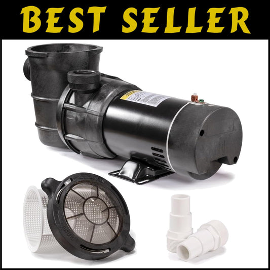 Energy-Efficient 1.5HP Pool Pump with Self-Priming and Oversized Strainer