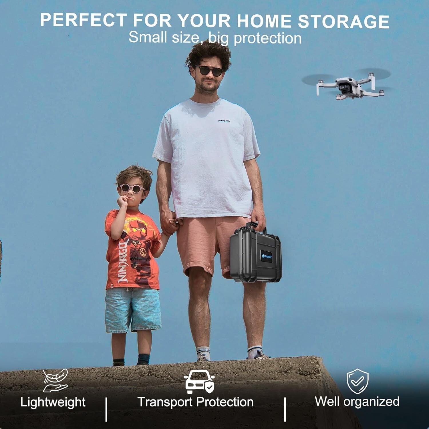 All-in-One Waterproof Case for DJI Mini Drone & Accessories - Travel Ready