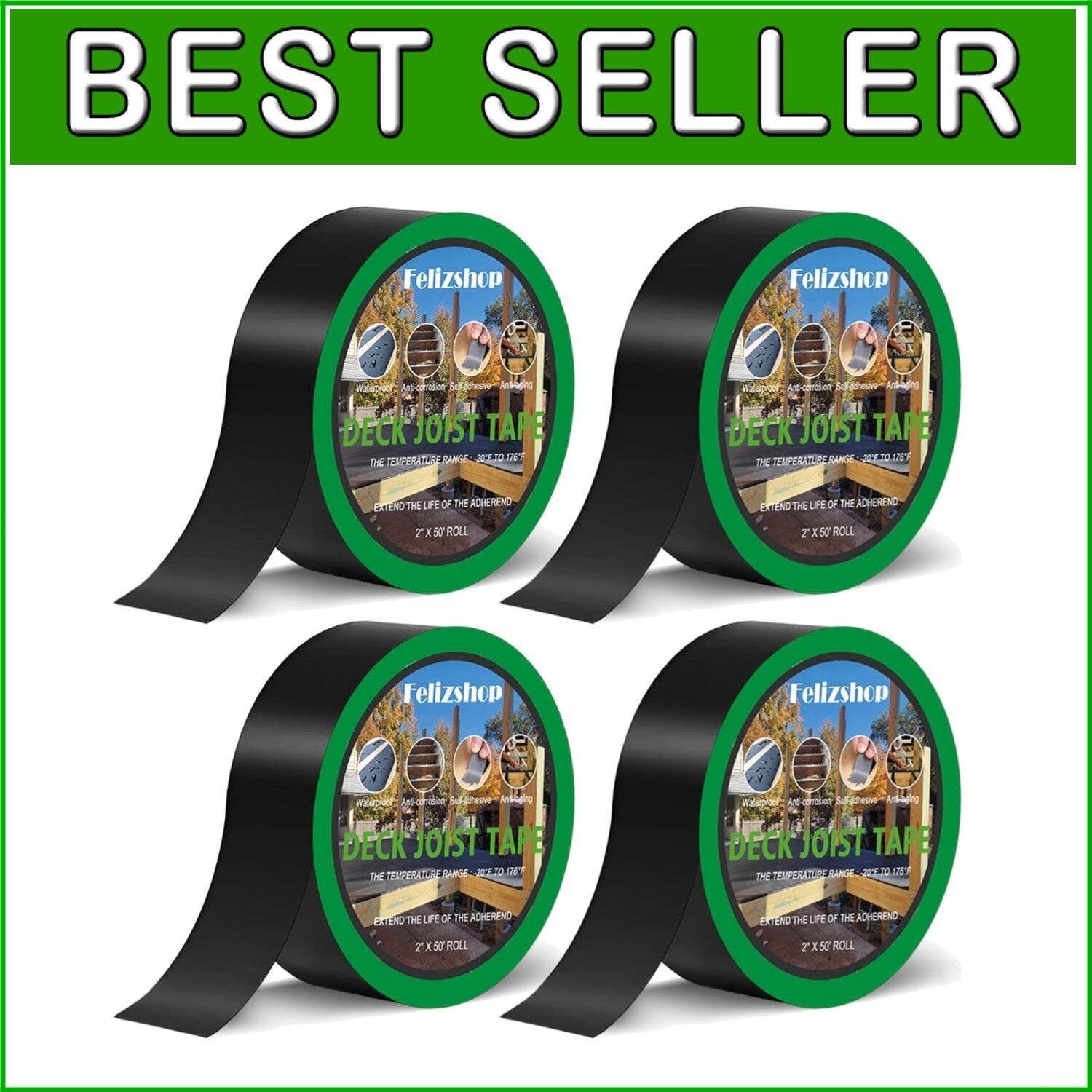 Premium 2" x 50' Waterproof Butyl Deck Tape – Strong Adhesion & Easy Application