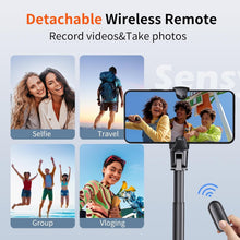 Load image into Gallery viewer, Portable Magnetic Selfie Tripod with Adjustable Height &amp; Remote for All Phones