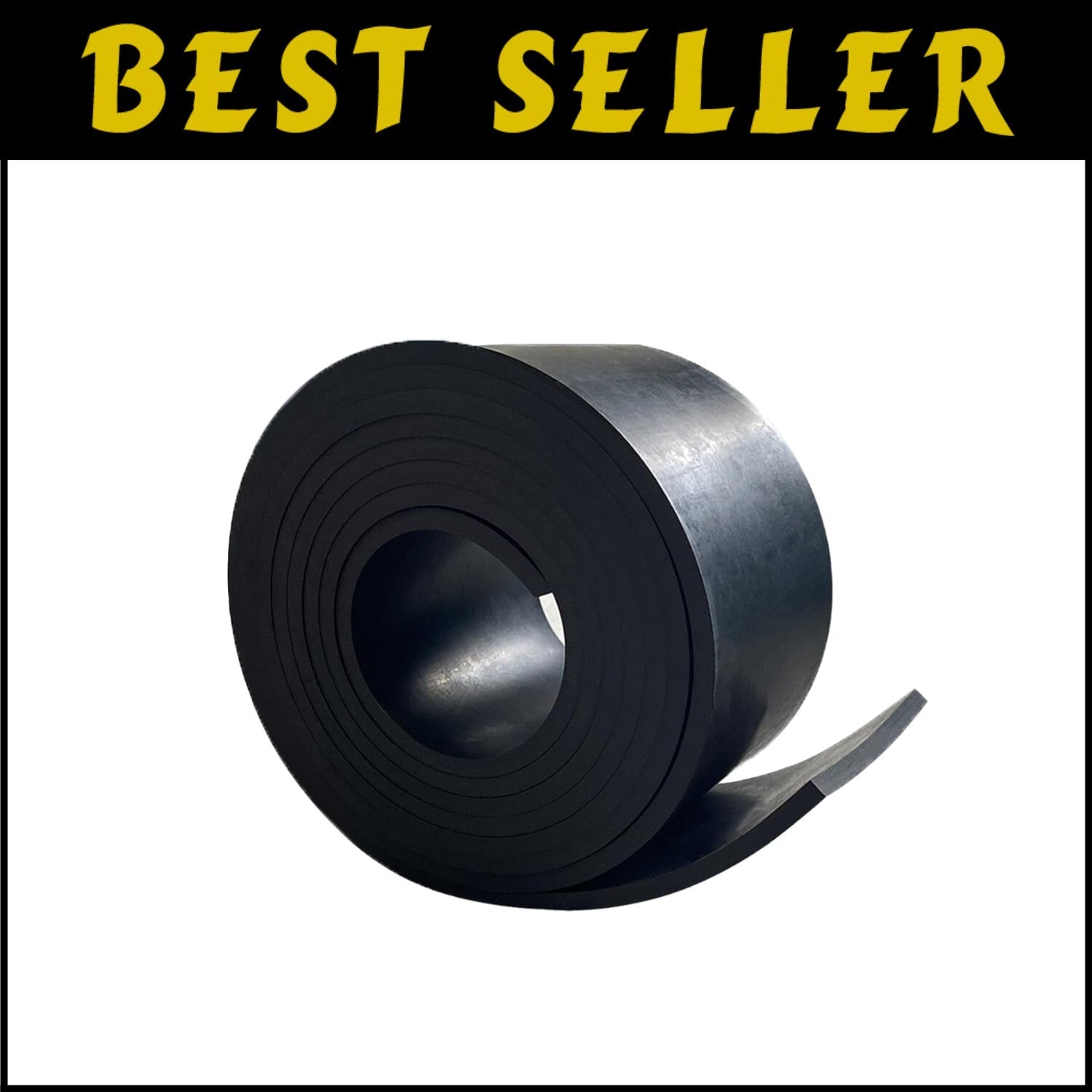 Solid Rubber Strips - Durable, Flexible and Non-Slip 1/4" x 4" x 10' for Crafts