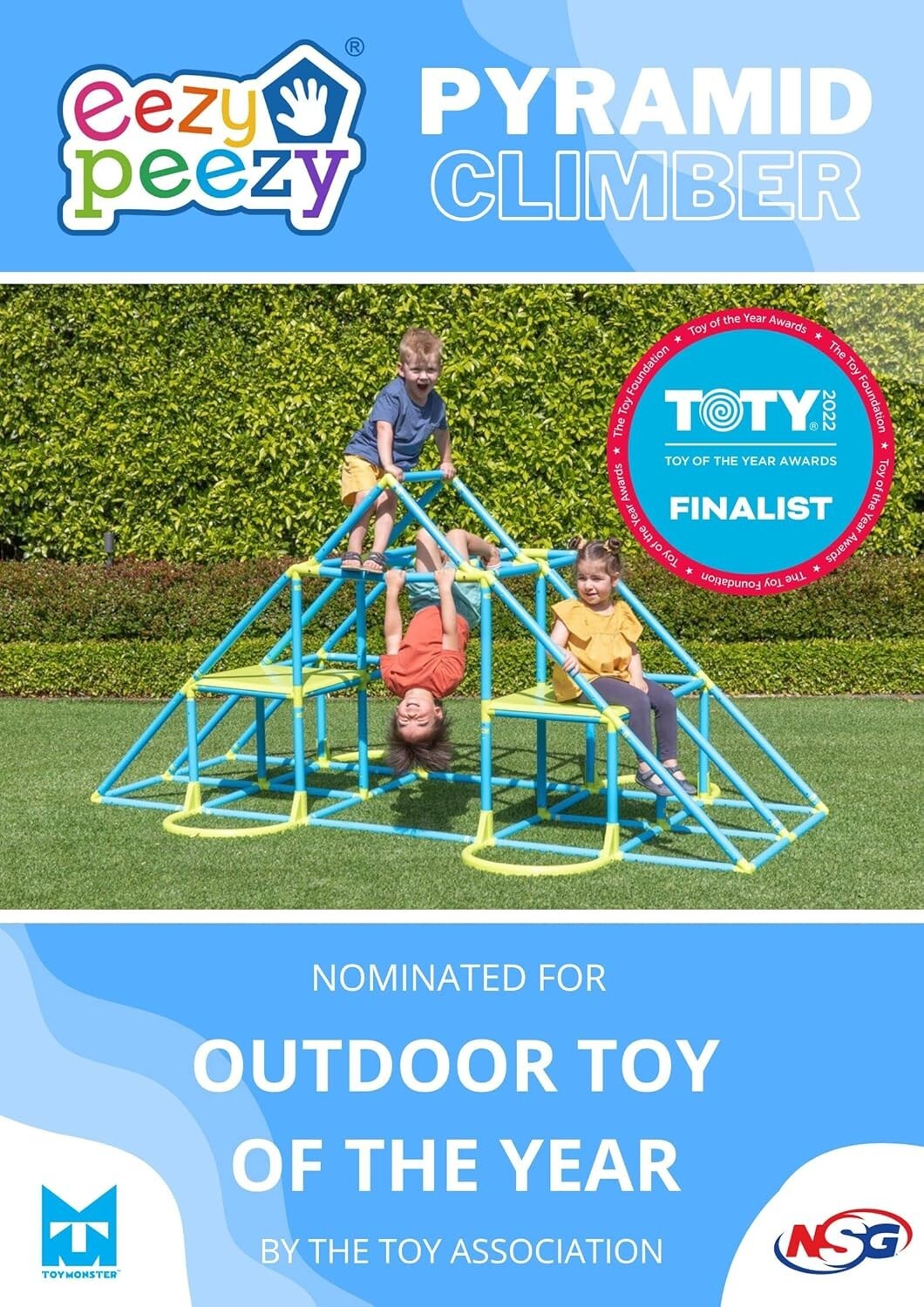 Imaginative Climbing Tower - Mega Pyramid Outdoor Playset for Kids Aged 3-8