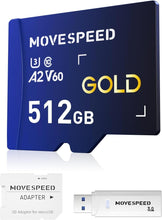 Load image into Gallery viewer, Fast 512GB SD Card A2 U3 V60 - Ideal for 4K Video, Waterproof &amp; Drop-Proof
