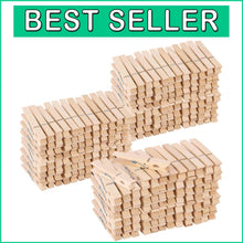 Load image into Gallery viewer, 500pcs Heavy Duty Wooden Clothespins for Laundry &amp; Craft Projects - 3 Inches