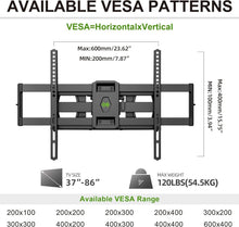 Load image into Gallery viewer, Articulating TV Wall Bracket for 37-86 Inches - Tilt, Swivel, and Easy Setup