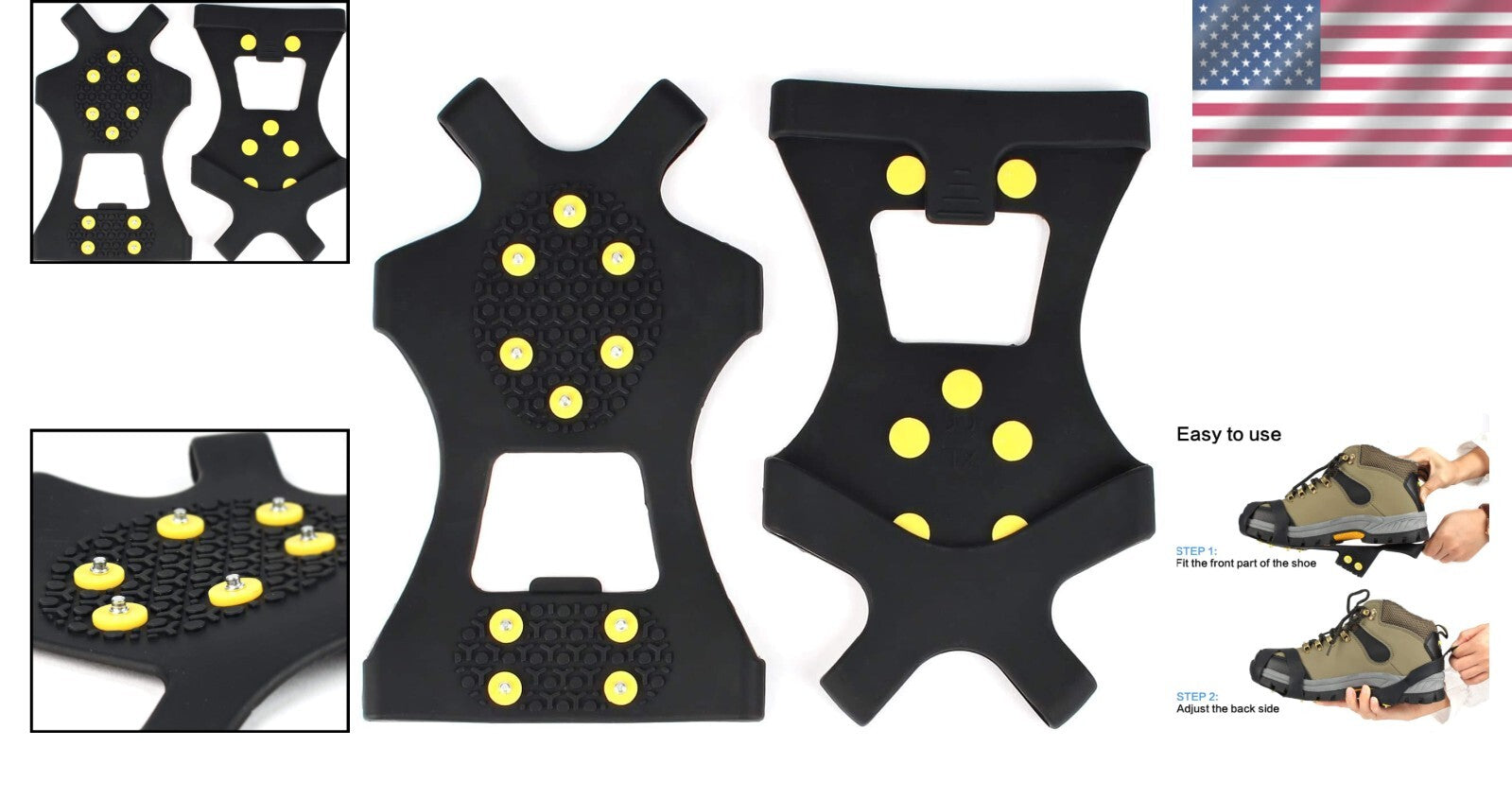 Durable Ice Grips Over Shoes – Slip-On Traction Cleats for Snow & Ice Activities