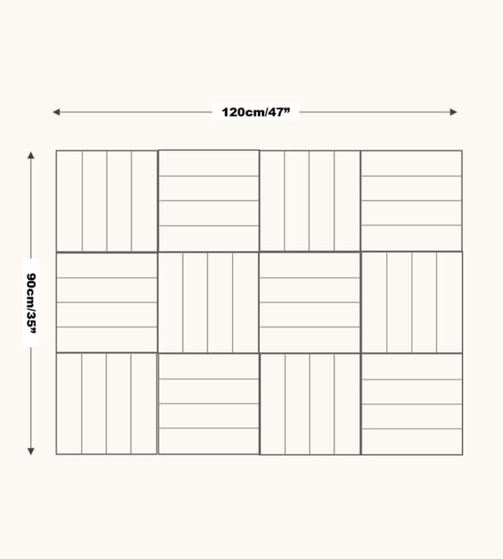 Elegant 12-Pack Felt Wall Tiles - Large Bulletin Board Alternative in Gray Black