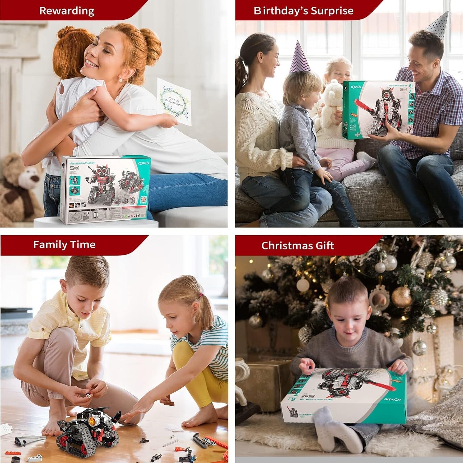 Educational 5-In-1 RC Robot Kit: Samurai & Ninja Building Blocks for Ages 6-12