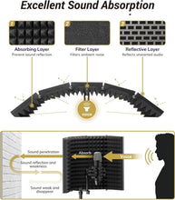Load image into Gallery viewer, High Density Sound Isolation Shield Pack with Tripod for Professional Recording