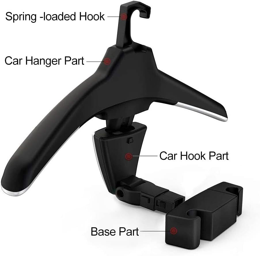 Effortless Coat & Suit Rack - Portable Car Headrest Hanger for Organized Travel