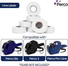 Load image into Gallery viewer, Versatile White 1 Line Pricing Labels – 32 Rolls, Perfect for Retail Needs