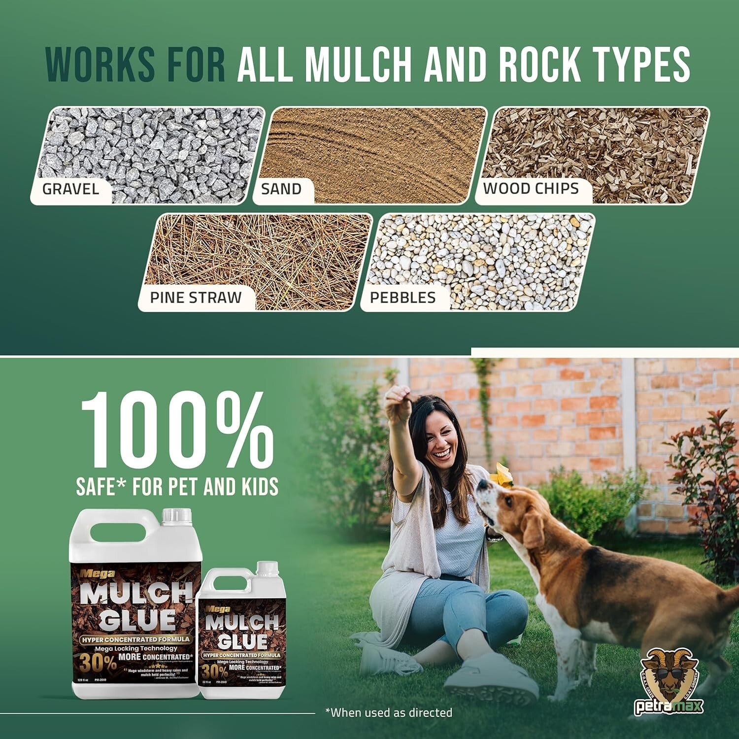 Fast-Drying Mulch & Gravel Glue - Long-Lasting Adhesive for Landscape Materials