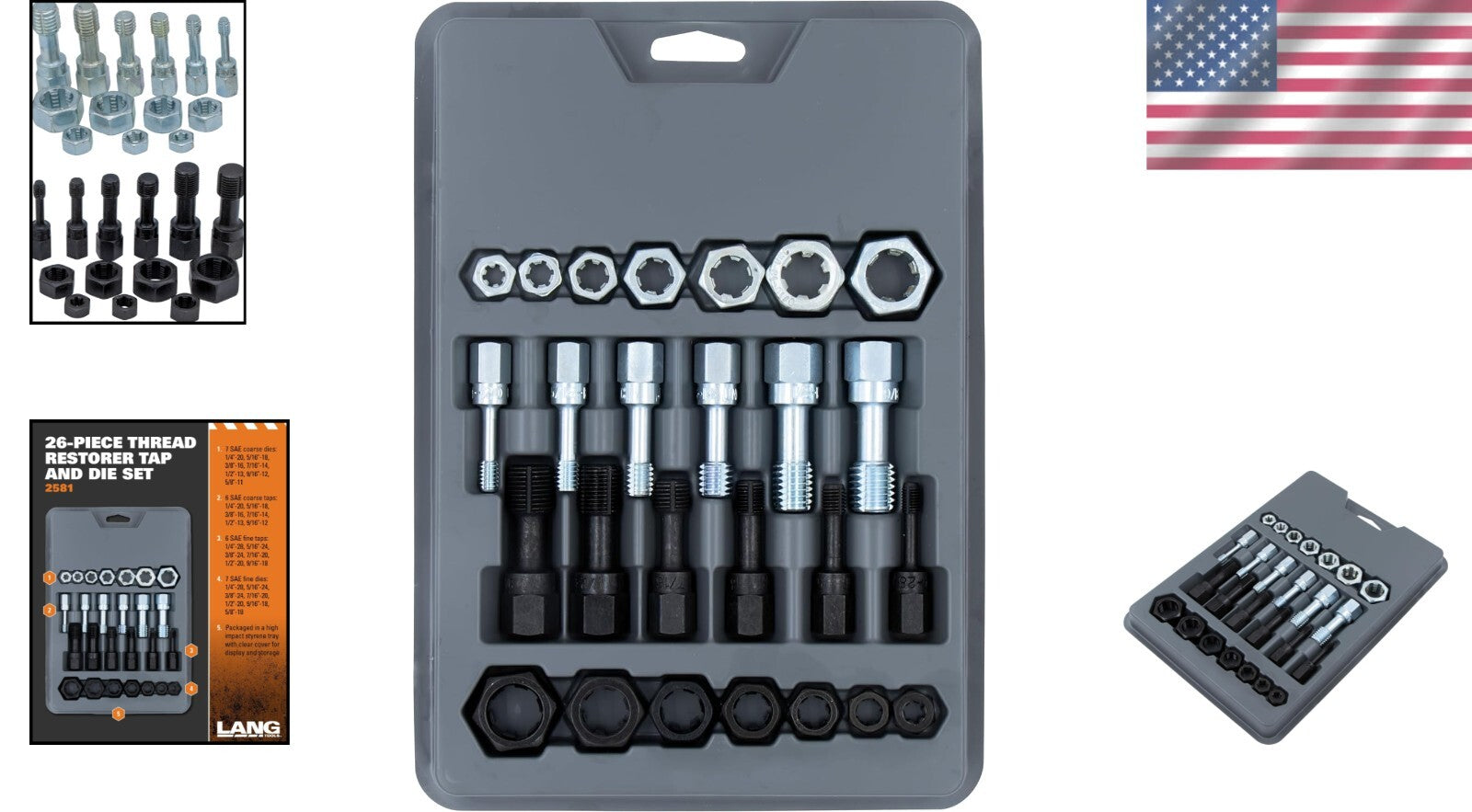 Professional 26-Piece Thread Repair Tap and Die Set - Ideal for DIY & Mechanics