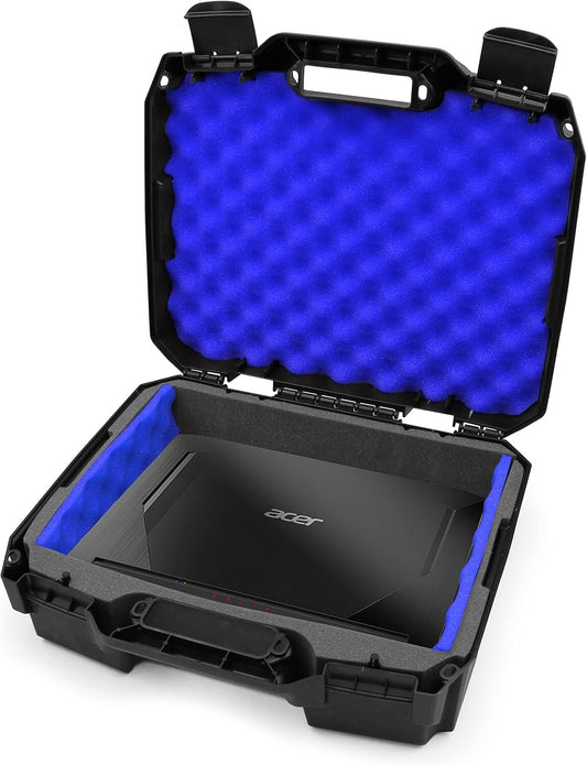 Crushproof 15" Hard Shell Laptop Case with Foam for Safe Travel & Storage