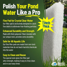 Load image into Gallery viewer, Premium 1-Inch Thick Koi Pond Filter Pad - Customizable White Bulk Roll