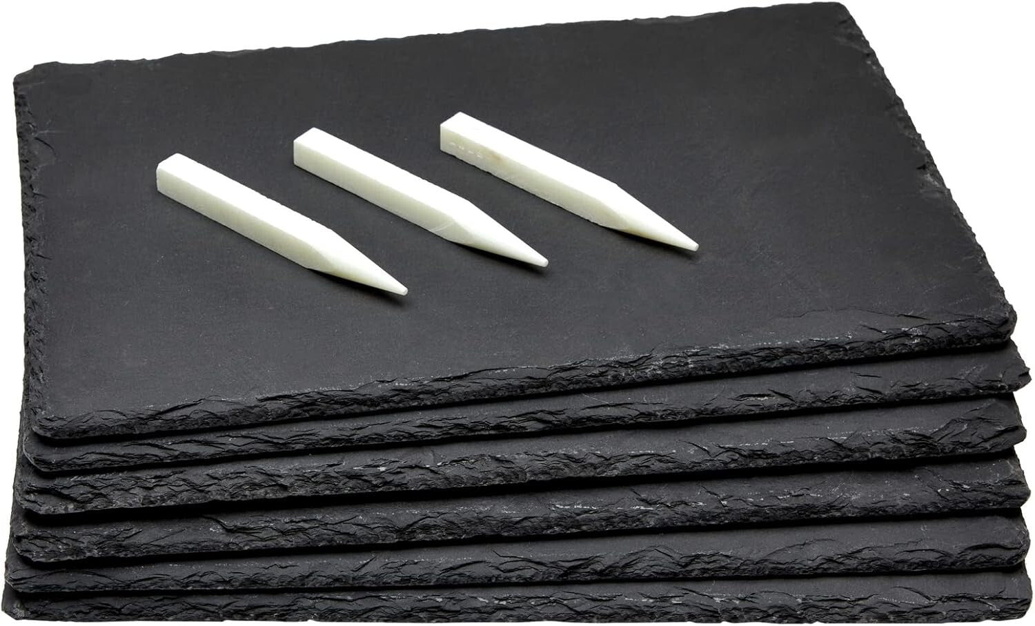 Durable Mini Slate Serving Boards - Set of 6 with Chalk for Personalized Appeal