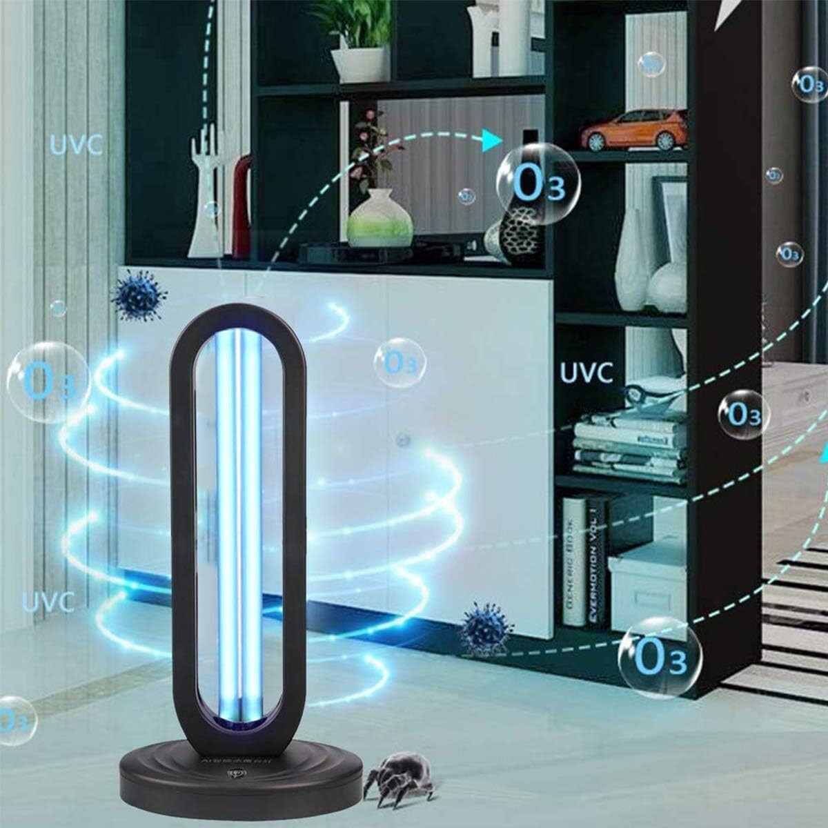 Effective UV Light Sanitization Lamp with Ozone for Clean Air & Odor Elimination