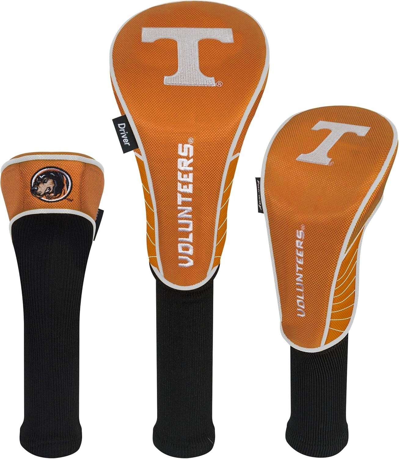 Durable NCAA Collegiate Golf Headcovers Set for Driver, Fairway & Hybrid Clubs
