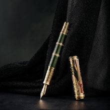 Load image into Gallery viewer, Elegant Metal Fountain Pen with Qin Dynasty Design - Fine Nib and Gift Box