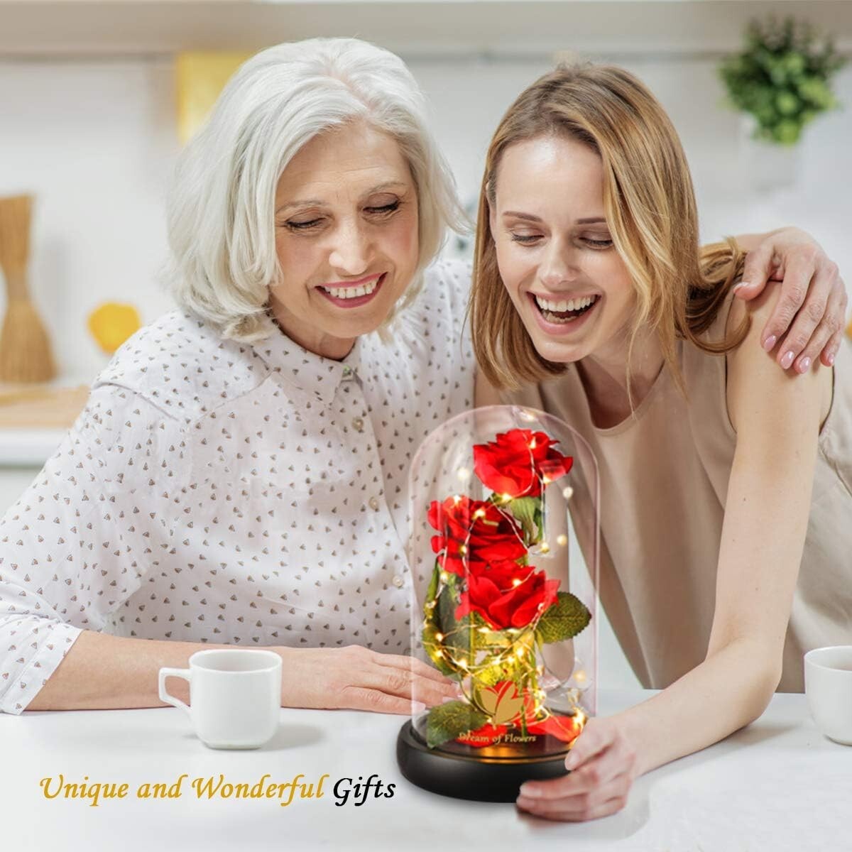 Eternal LED Silk Rose in Glass Dome - Perfect Valentine's Day Gift for Her