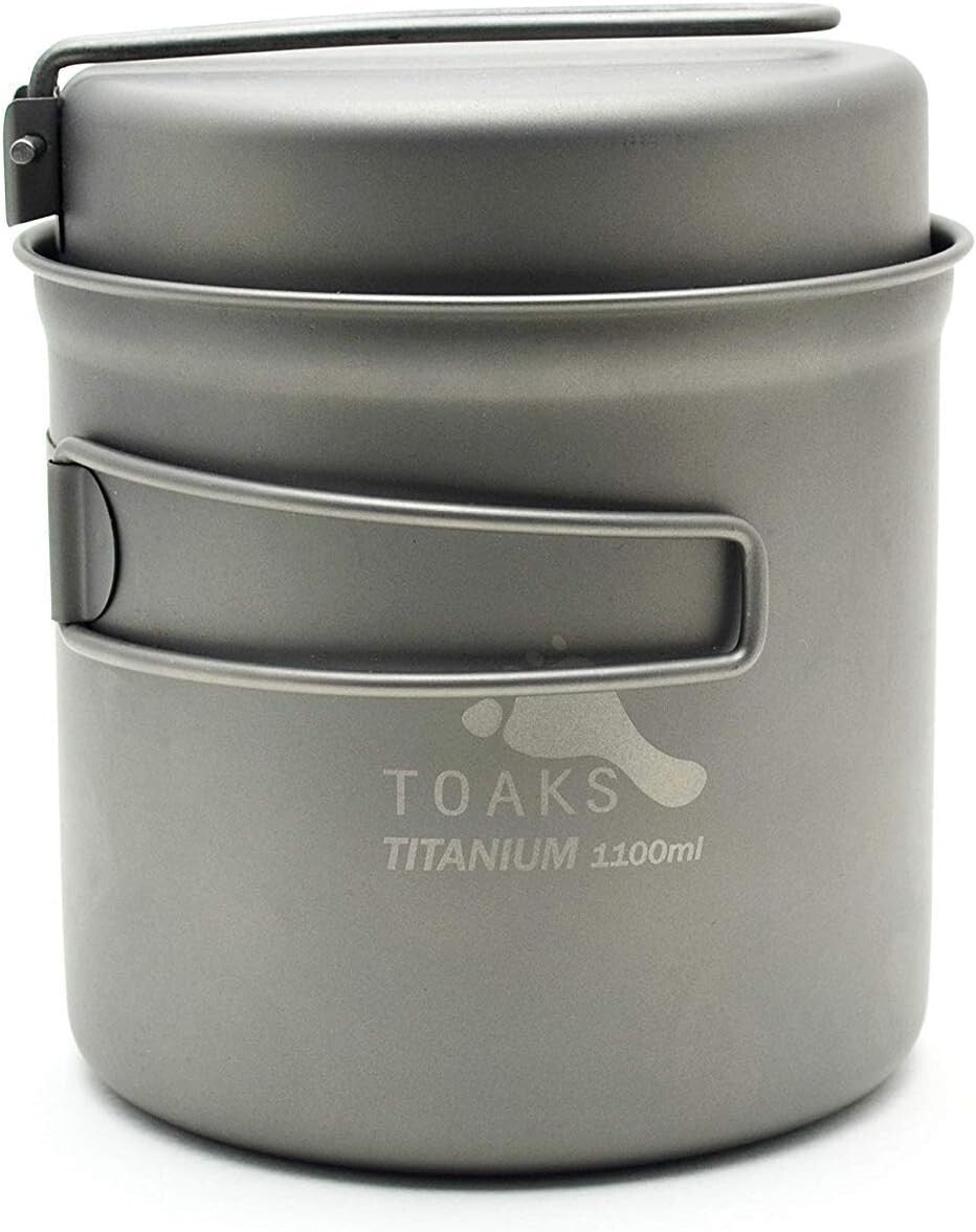 Durable Titanium 1100ml Pot with Multi-Use Pan and Easy Cleanup Features