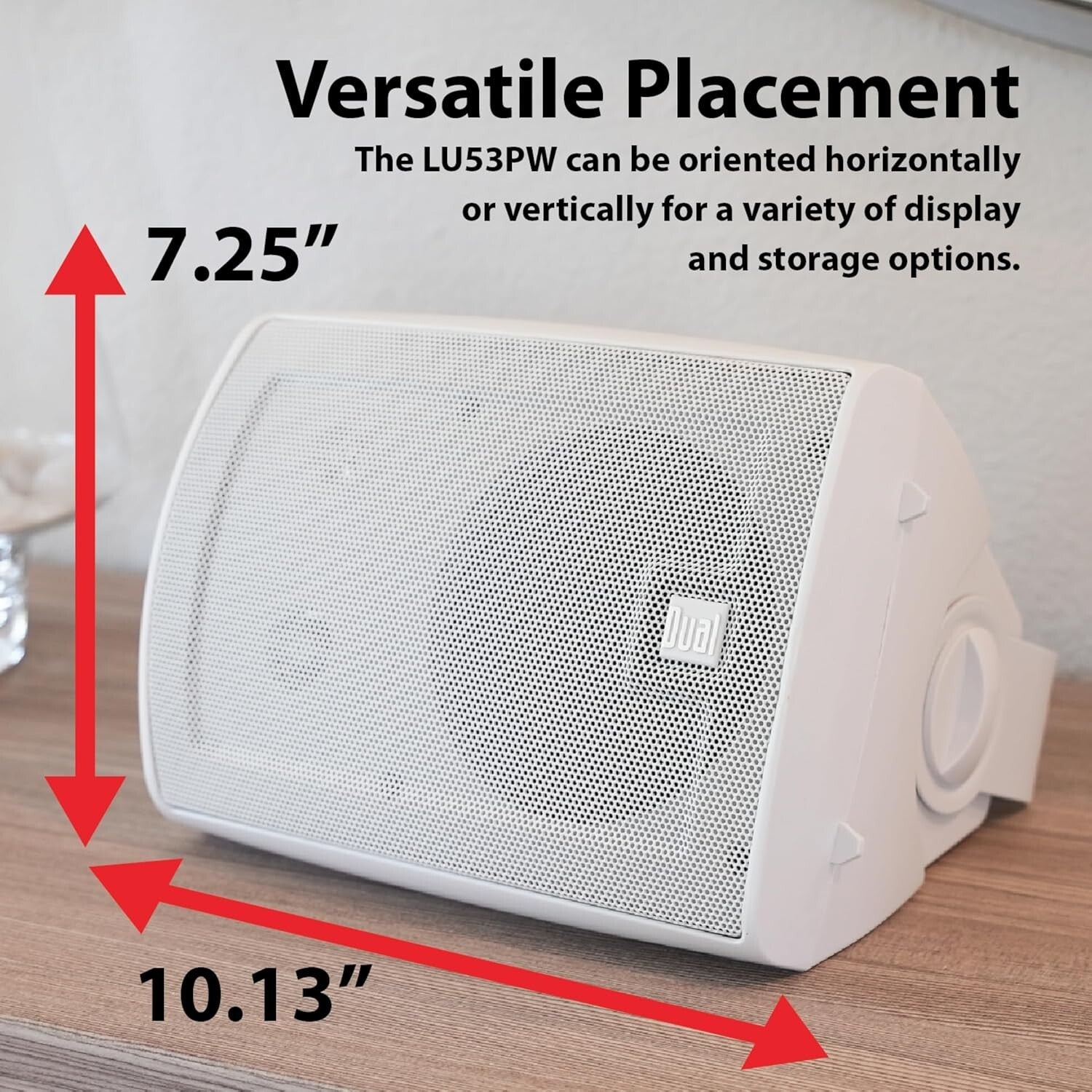 Durable 5.25” 3-Way Speakers for Indoor & Outdoor Use - Elegant White Finish