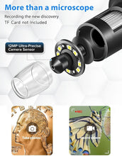 Load image into Gallery viewer, Professional 7'' Digital Microscope with 12MP Camera and Adjustable LED Lights