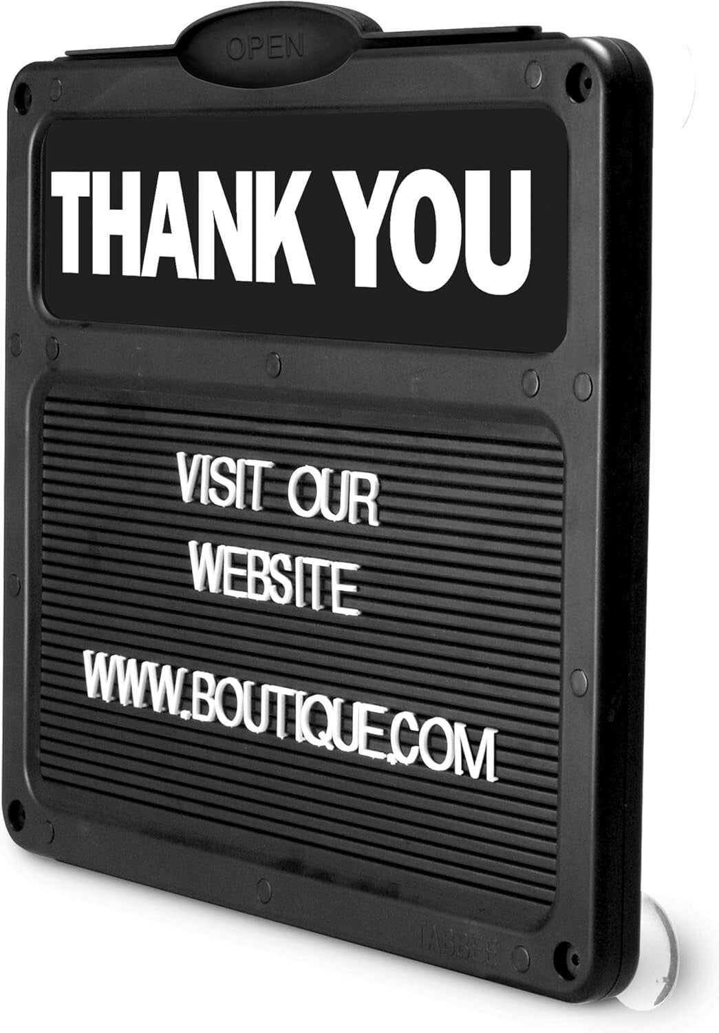 Customizable Double-Sided Open/Closed Sign with 258 Characters - 14.38x12.38