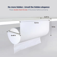 Load image into Gallery viewer, Sleek Under Cabinet Paper Towel Holder - One-Handed &amp; Space-Saving Design