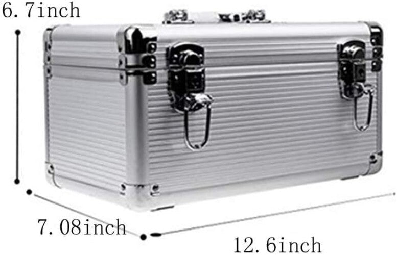 Durable Aluminum-Wrapped 10-Bay Storage Case for 3.5" HDDs - Lockable Design
