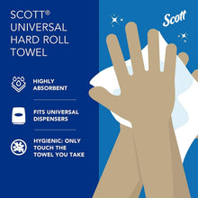 Load image into Gallery viewer, 12 Rolls of Absorbent Hard Roll Paper Towels - Fast Drying, 9,600 Total Sheets
