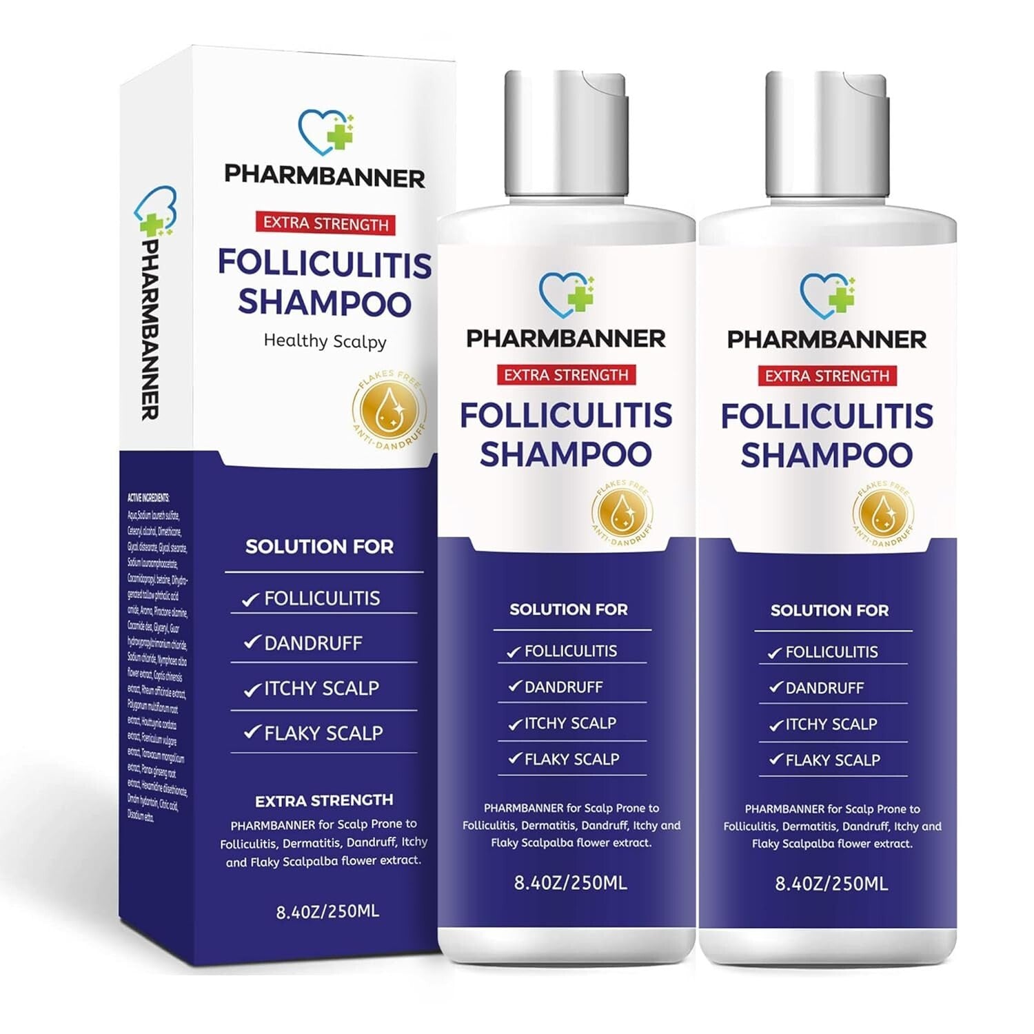 Natural Folliculitis & Scalp Psoriasis Shampoo - Safe for Adults and Kids