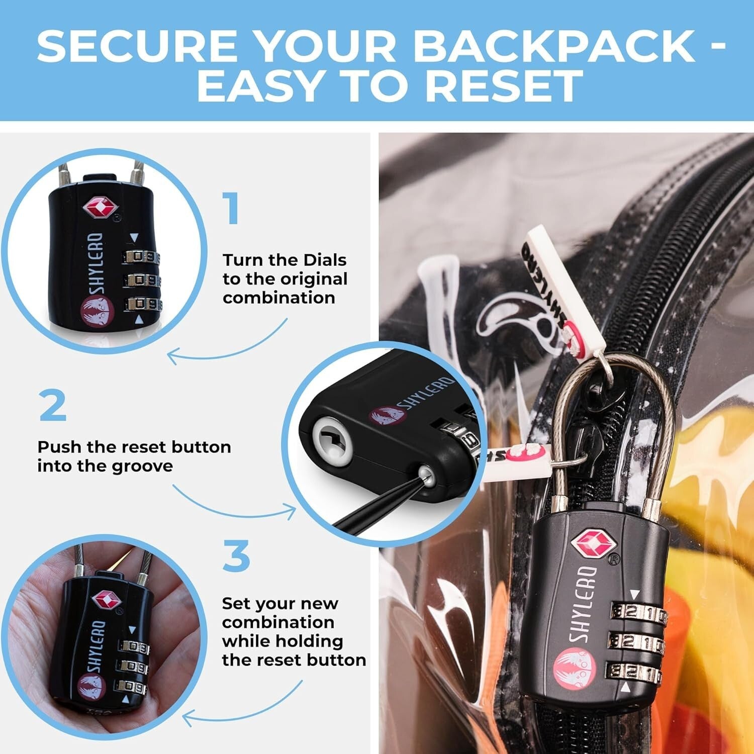 Extra-Large Clear Backpack with TSA Lock & 32L Capacity - Heavy Duty and Stylish
