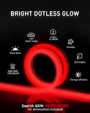 Load image into Gallery viewer, Weather Resistant 16.4FT LED Neon Rope Light - Connectable &amp; Dimmable Red Glow