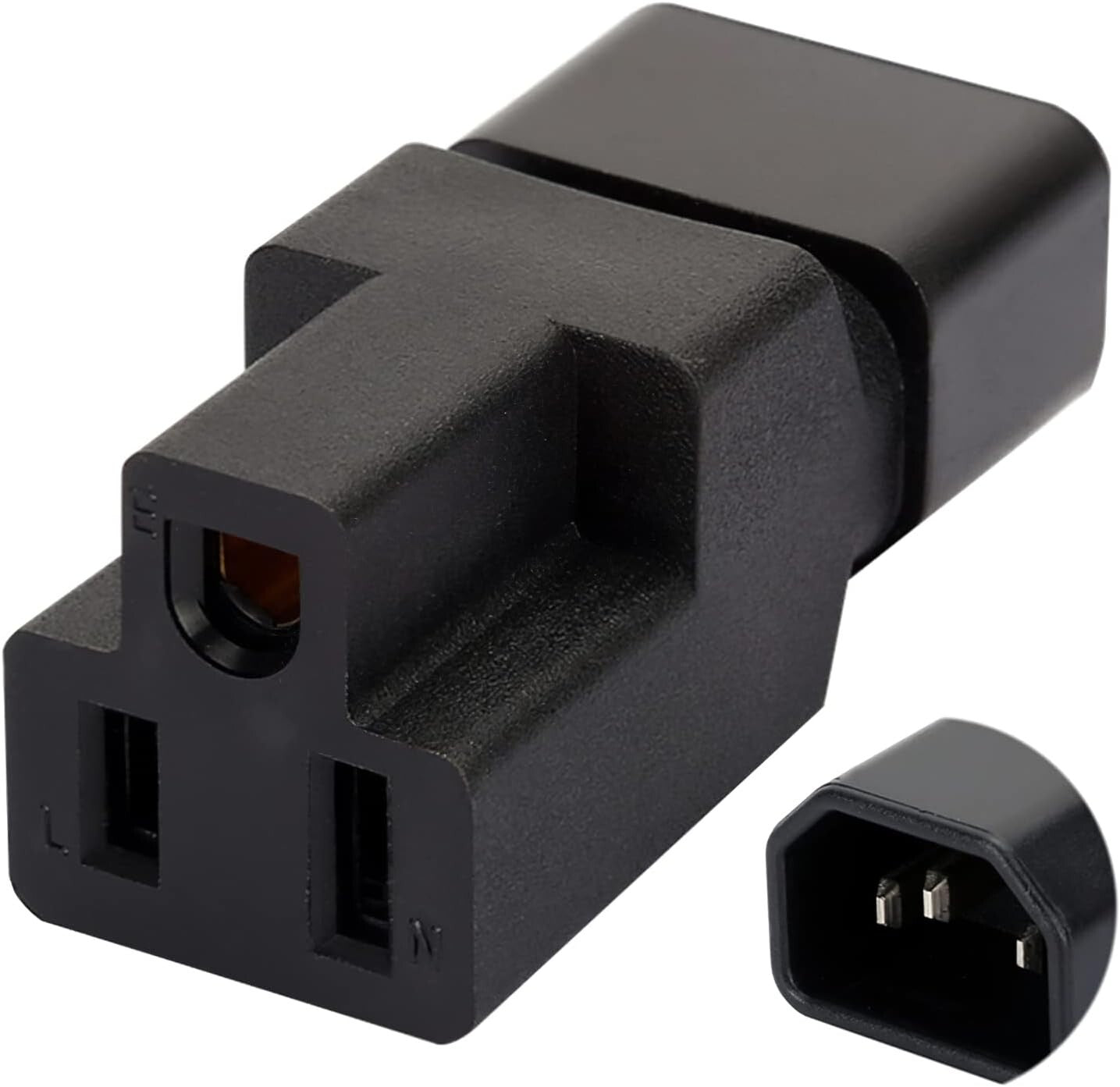 10 Pack C14 Male to NEMA 5-15R Female Power Plug - Reliable & Durable Connection