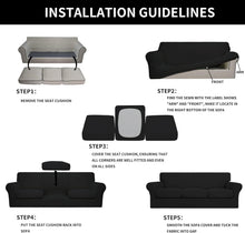 Load image into Gallery viewer, 4-Piece Stretch Couch Cover for Dogs - Machine Washable Black Sofa Protector