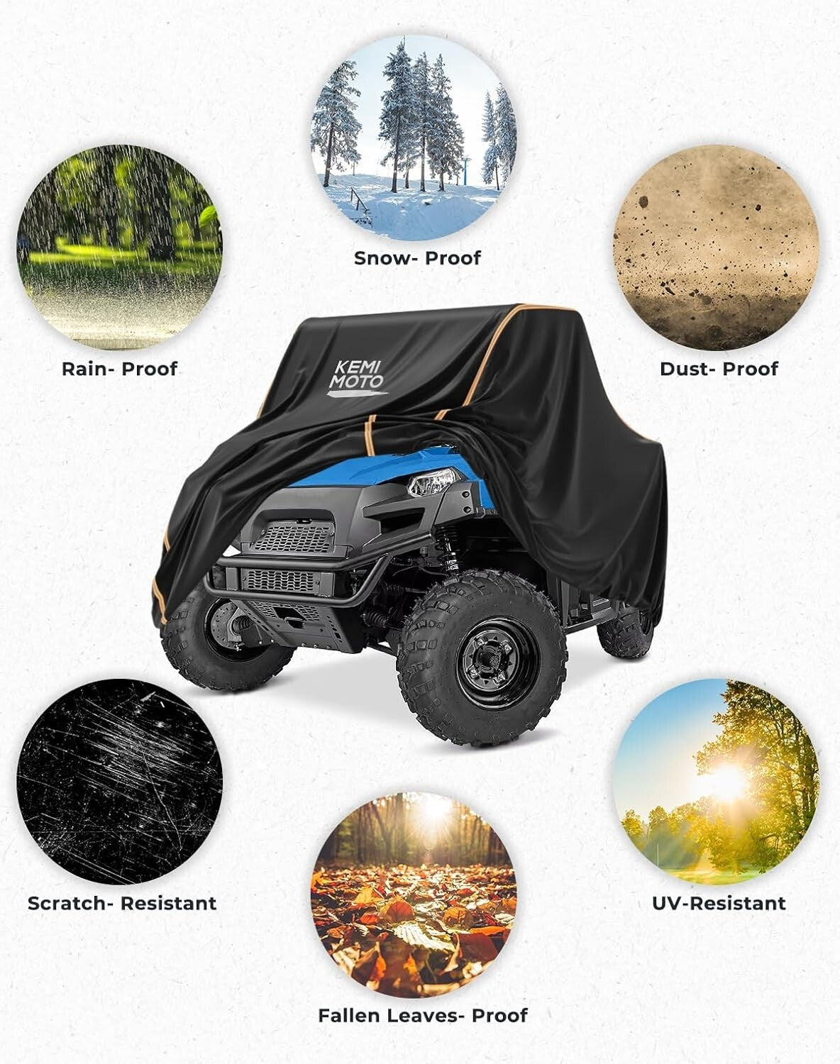 Durable All-Weather Protection UTV Cover - Fits Polaris Ranger and CFMOTO Zforce