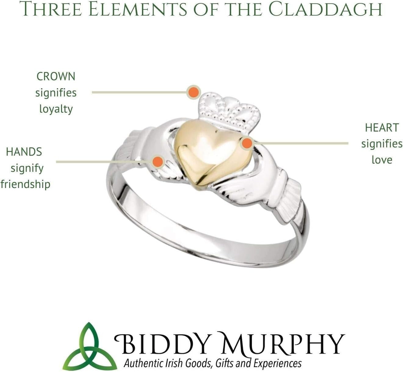 Elegant Sterling Silver Claddagh Ring with Braided Design - Perfect Gift for Her