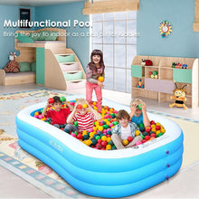 Load image into Gallery viewer, Inflatable Swimming Pool 120" x 72" x 22" - Perfect Family Fun in Light Blue