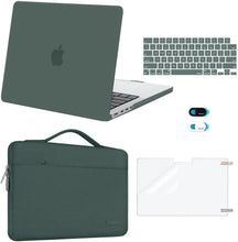 Load image into Gallery viewer, Stylish Midnight Green MacBook Pro 14 Case with Essential Accessories Included