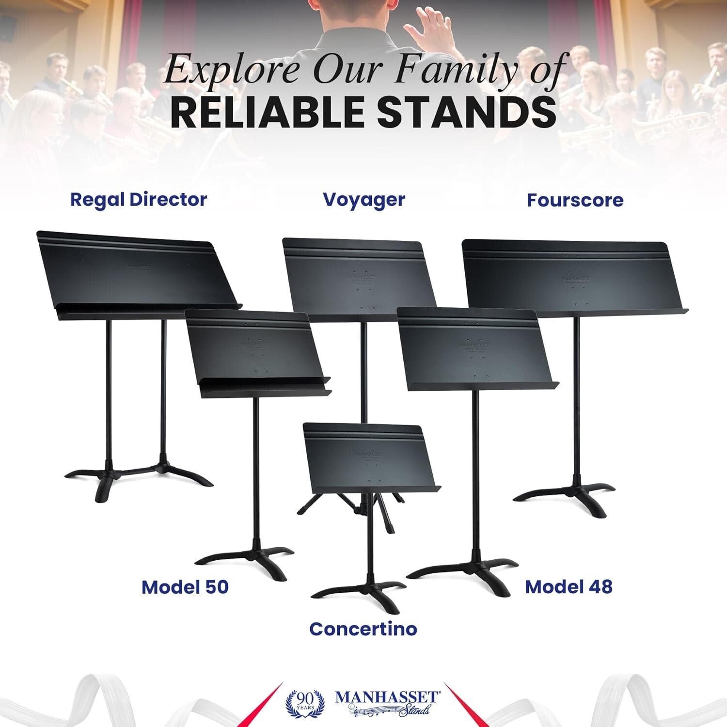 Long-Lasting Adjustable Music Stand 6-Pack - Ideal for Educators & Orchestras