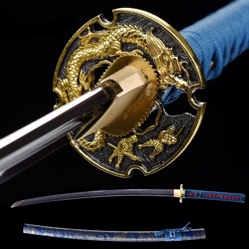 Authentic Japanese Katana - Clay Tempered, 1.4kg, Includes Scabbard, Sharp Edge