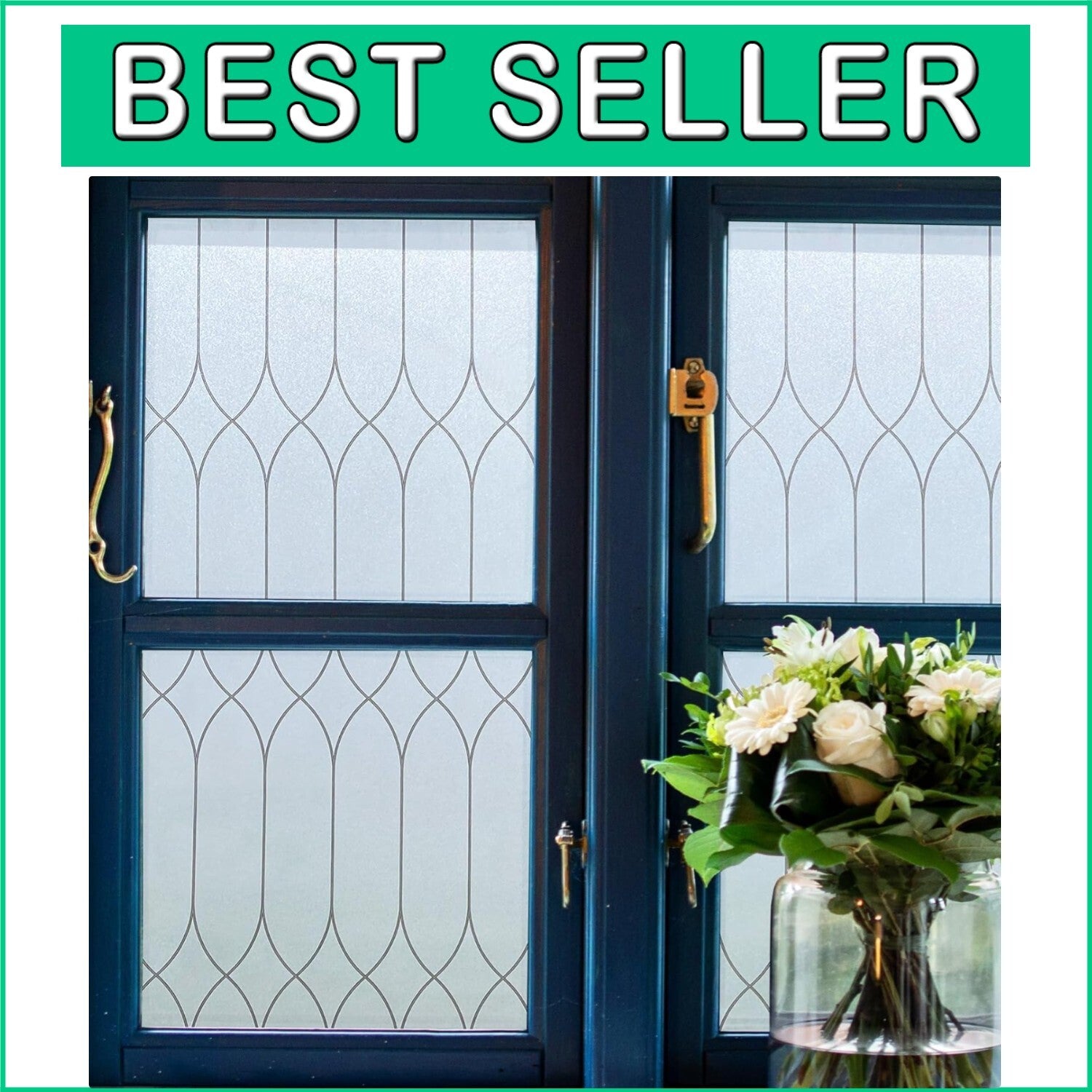 Dynamic Static Cling Window Film with Moroccan Design - Easy Install Solution