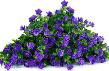 Load image into Gallery viewer, Vibrant Purple Eucalyptus Fake Flowers Set of 24 - UV Resistant and Long Lasting