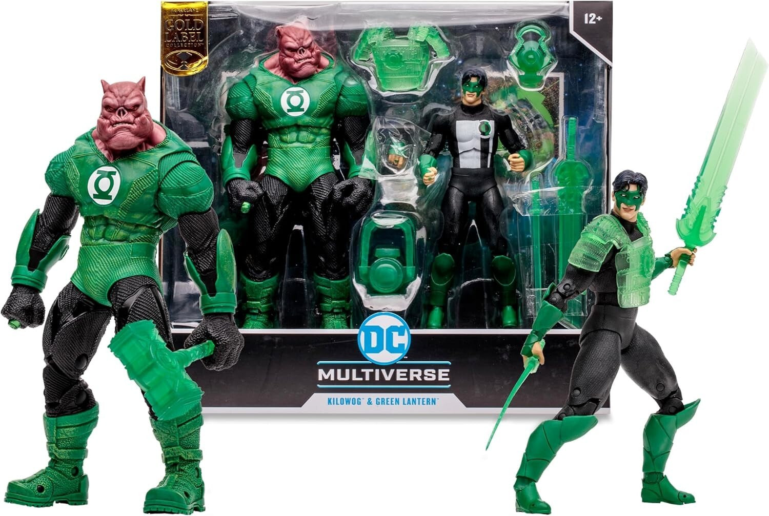 Detailed 7-Inch Kilowog & Green Lantern Action Figures with Collectible Cards