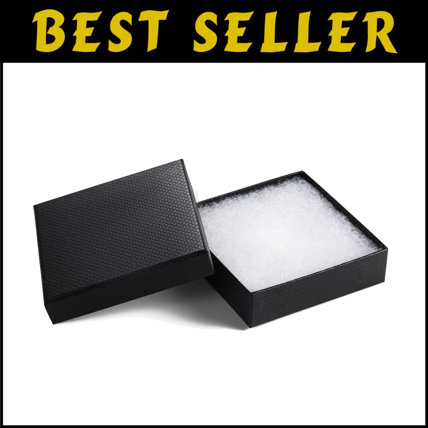Sturdy Black Cardboard Jewelry Gift Boxes - 96 Multi-use Boxes for DIY | Elegant